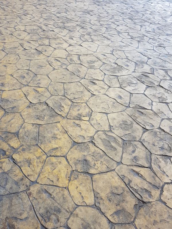 Fall Stamped Concrete